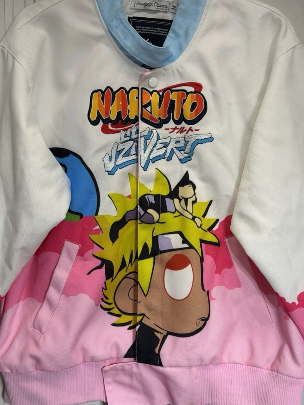 Headgear Classics Naruto Bomber Jacket White Pink Mens Medium